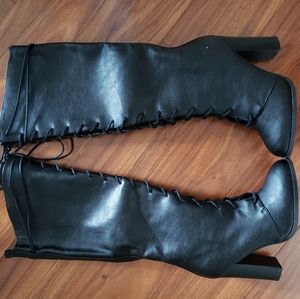 Knee High lace up boots